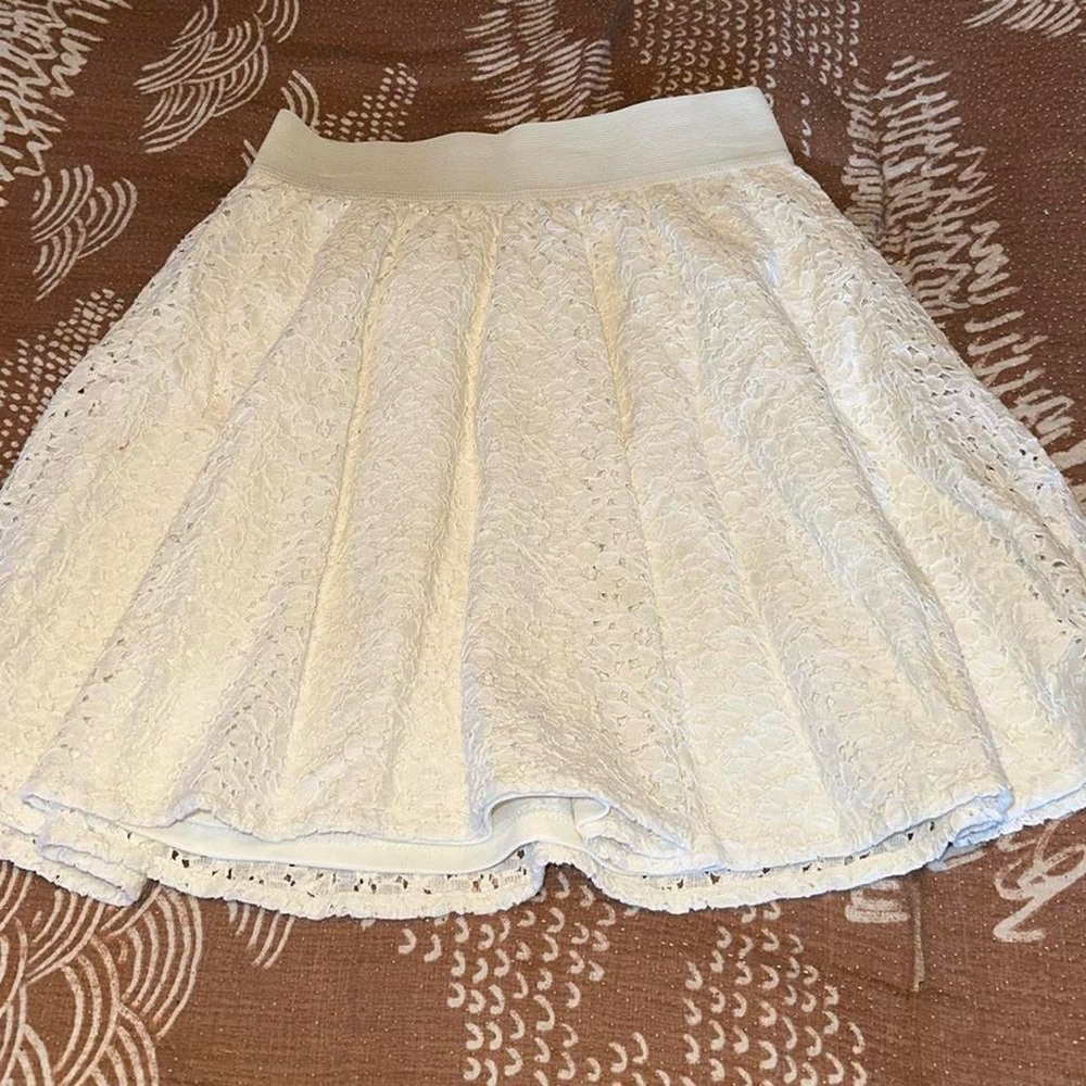 White Lace Skater Skirt